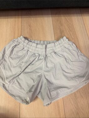 lululemon athletica Light Gray Elastic-Waist Athletic Shorts